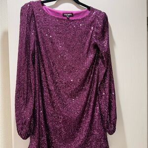 Steve Madden Magenta Sequin Dress